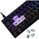 White Shark Klaviatuur SHINOBI-2-B-US-BLUE.SW, 1.8m, 61 nuppu, mehaaniline, RGB valgustus, USB-C