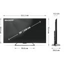 Sharp 50HR7265E, 50-tolline teler, 3840 x 2160, LED, Google TV, Wi-Fi, 2xUSB, 4xHDMI, DTS Virtual:X, HbbTV