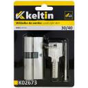 Keltin Цилиндр замка K02673, 30/30 мм, алюминий, ZnAl, 3 ключа, 25000 циклов, винт для крепления в комплекте