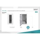 Digitus Datora korpuss ar iebūvētu filtra ventilatoru un līmeņa kājām, DN-CC 9002, IP54, RAL 7035, stikla durvis