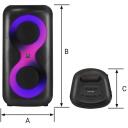Manta Karaoke skaļrunis SPK0401B100, 100 W, Bluetooth, X-BASS, 10 h atskaņo&scaron;anas laiks, iebūvēts akumulators