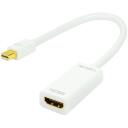 Logilink adapteris Mini DisplayPort uz HDMI ar audio, CV0036A, 0.1 m, Mini DisplayPort, HDMI A