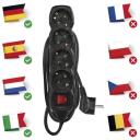 Emos Ilgintuvas PC1425R, 5m, 4x2P+PE, PVH, 3680W, su jungikliu, vaikų apsauga