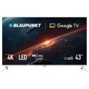 Blaupunkt 4K televizorius 43UBG6010S, 3840 x 2160, 2 USB, 3 HDMI, Smart TV, Google TV, balso kontrolė, Bluetooth