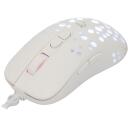 White Shark Pele TRISTAN-W-2 GM-9004, 91g, 143mm, 65mm, 38mm, 6 pogas, 1.8m, 50-12800 DPI, RGB, programmējami taustiņi