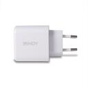 Lindy įkroviklis 73424 30W, 100-240V, 20V, 2 USB prievadai, greitas įkrovimas, apsauga nuo perkrovos, baltas