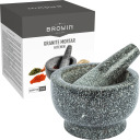 Гранитная ступка с пестиком BROWIN 312008, 13x13x8 см, 1.932 кг