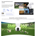 EZVIZ EB8 наружная поворотная IP камера 8MP 4K Pan Tilt 4G WiFi ночное видение 15m Белая