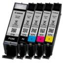 Canon tindikassett CLI-571BK 0385C001, 7ml, 376 lehte, must, pigmendip&otilde;hine tint