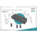 Digitus KVM komutator DS-12850, 4096 x 2160, 2x DisplayPort, 1x HDMI, 4x USB A, 4x audio 3,5mm, 2 seadet