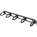 Lanberg Kaabli korraldaja 19" 1U T&uuml;&uuml;p B AK-1205-B, 1U, Must, Plastmass, 5 r&otilde;ngast
