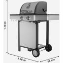 Black Decker gaasigrill BXOG7200E ES9330110B, 2 p&otilde;letit, 2x3600 W, roostevaba teras, 580x1160 mm