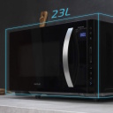 Freestanding microwave oven with 23 L capacity and 800 W power GrandHeat 2300 Flatbed Touch Black Cecotec
