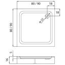 Showerstyle Душевая кабина PRIVIA 7264075, 90 см x 90 см x 201 см, белый цвет, хромированный цвет, закаленное стекло, 5 мм