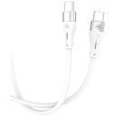 Tellur USB kabelis TLL155501, 100cm, balta, PD līdz 60W, 480Mbps, C tips, ātrā uzlāde