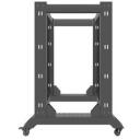 Lanberg Open Rack 18U OR01-6818-B, 590mm, 800mm, 600mm, 981mm, 1.5mm, 1.5mm, 1.5mm, 600kg, statīvs, 4 vertikālās sliedes