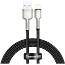 Baseus USB kabelis Lightning CALJK-A01, 1m, 2.4A, 480MB/s, cinko aliuminio + nailono pintas