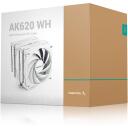 Deepcool CPU Jahuti AK620 R-AK620-WHNNMT-G-1, 68.99 cfm, 2 ventilaatorit, 6 soojus toru, 28 dBA