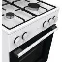 Gorenje Keraamiline GG5A14WJ, 70L, gaasipliit, gaasiahju, valge, 4 p&otilde;letit, mehaaniline juhtimist&uuml;&uuml;p