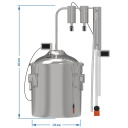 18 L klassikaline kumer destilleerimisseade - 2 puhastajat BROWIN 343218, roostevaba teras, 18 L