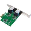 Logilink tīkla karte PCI Express 2x Gigabit LAN PC0075, 2x Gigabit Ethernet, 1000 Mbit/s, vadu savienojums