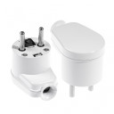 Leņķa strāvas kontaktdak&scaron;a 10gab, 16A, IP20, balta, AW24800, AWTOOLS