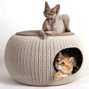 Pet bed bunk Knit 56,7x56,7x32,9cm brown 0817202131 Curver