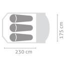 Kupola telts Alpine Hut 3 3 guļamvietas 330x195x175cm R861505 SALEWA