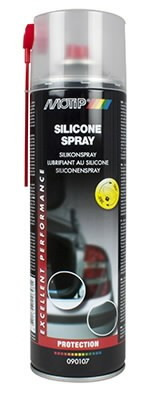 Silikona aerosols automašīnas durvīm un logiem SILICONE SPRAY 500 ml 090107BS MOTIP