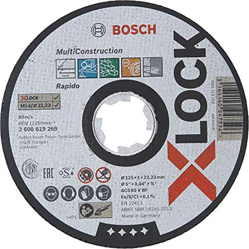 X-LOCK abrasiiv lõikeketas Multi Construction 2608619269 BOSCH