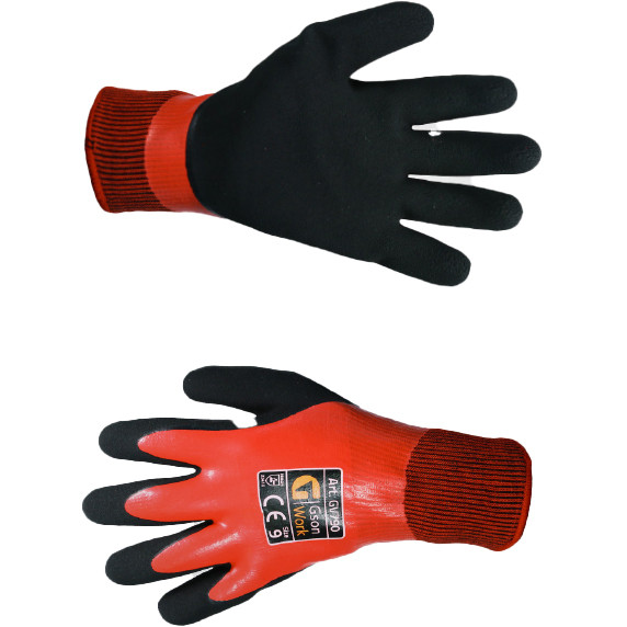 Двухслойные теплые перчатки с латексным покрытием, размер 11 GSON.