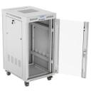 Lanberg Rack kapp 19" vabalt seisv 22U/600x800, FF01-6822-12SL, RAL 7035, 4 ventilaatori pesa, LCD termostaat