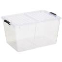 Nhg Home box Flex 2753252, 50L, прямоугольная, прозрачная, пластик, 560mm, 390mm, 300mm