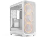 Fractal Design Meshify 3, FD-C-MES3A-07, 2x2.5&rdquo;, 2/4x3.5/2.5&rdquo;, 7, 20 Gbps USB-C, 8.8 kg, balts RGB TG caurspīdīgs tonis