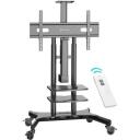 Onkron TV alus TS1881E-B, ekraani suurus 127-218 cm, maksimaalne koormus 105.9 kg, k&otilde;rguse reguleerimine 1350-1650 mm, 2 riiulit