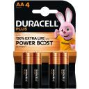 Duracell Akumuliatorius Plus Boost MN1500 BL4, 4 vnt., AA, 0.096 kg, 4 papildomi akumuliatoriai