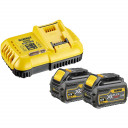 Akumulatori un lādētājs XR FlexVolt 18/54V (2x6.0Ah) DCB118T2-QW DeWALT