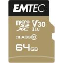 Emtec microSDXC 64GB UHS-I U3 V30 A1 ECMSDM64GXC10SP, 64GB, 100MB/s, 50MB/s, UHS-I, V30, adapter kaasas