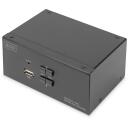 Digitus KVM komutators DS-12862, 2 x KVM porti, metāla korpuss, Dolby TrueHD, DTS-HD, LED statuss
