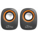 Media-Tech ДИНАМИК MT3137W, 6W, 150Hz - 20kHz, 1 x USB 2.0, Черно-оранжево-белый, Регулировка звука, 3,5 мм разъем