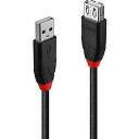 Lindy 42817 USB prailginimo kabelis 5m, USB Type A vyras/USB Type A moteris, juodas