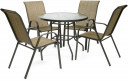 Комплект садовой мебели DUBLIN, стол и 4 стула, коричневый, K118721, HOME4YOU