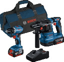 Kombinētais komplekts 18V: GSR 18V-45 + GBH 18V-22, 2 x 4.0Ah akumulatori, GAL 18V-40 lādētājs, 0615A50038, BOSCH PROFESSIONAL