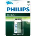 Philips Aku 6F22L1B/10, 9 V, 0,0385 kg, tsink-s&uuml;sinik, pikk t&ouml;&ouml;iga, ei sisalda raskemetalle