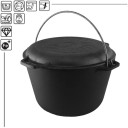 Кастрюля туристическая чугунная 8л, с крышкой-поддоном, ТМ, 280мм; BC-KT08-2 БРИЗОЛЛ