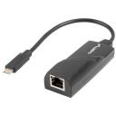 Lanberg V&otilde;rgukaart NC-1000-02, 1xRJ45 1GB, USB-C 3.1, RTL8153, 0,15m, WoL, PXE, Plug-and-play