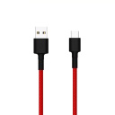 Кабель USB-C USB-C на USB-A 2.0 в оплетке SJV4110GL USB-C 24 pin &rarr; USB-A 4 pin 1 m плетеный Черный/Красный Xiaomi
