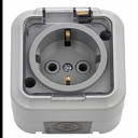 Розетка ПРАЛЕСКА в / а, 1в., Ар. саз. серый BYLECTRICA