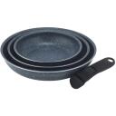 Russell Hobbs cep&scaron;anas panna komplekts RH03293EU7, 20cm, 24cm, 28cm, noņemams rokturis, krēslas akmens, zilā marmora pārklājums