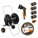 Dārza &scaron;ļūteņu ratiņi ar 20m &scaron;ļūteni, pistoli un piederumiem, BRADAS ECO, ECO-AG26020SET1, 1/2'' &scaron;ļūtene, UV izturīga, ērta montāža, stabila bāze